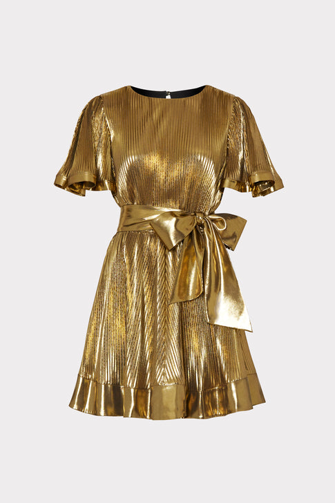 gold lame dress